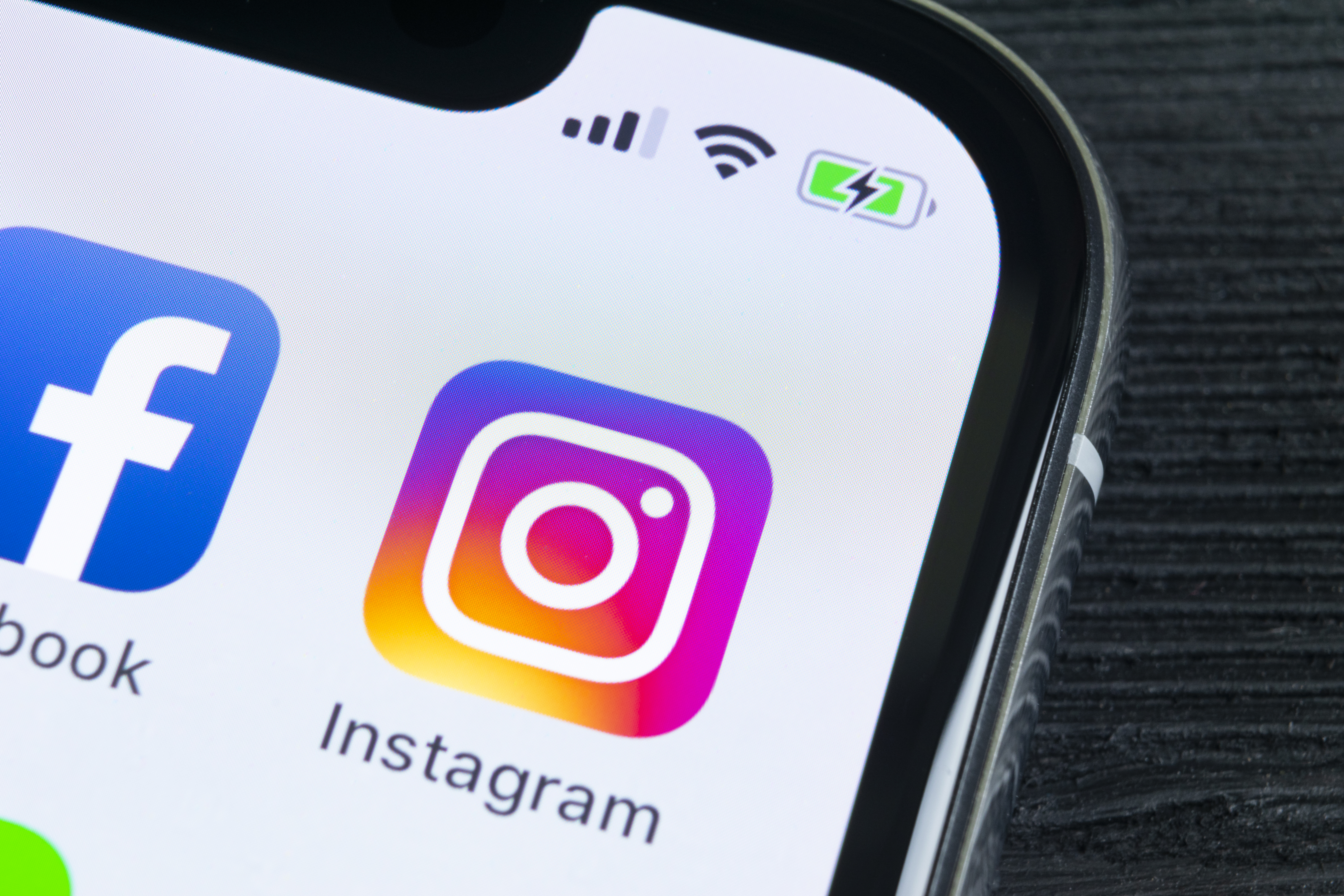 Phone screen with Instagram application 