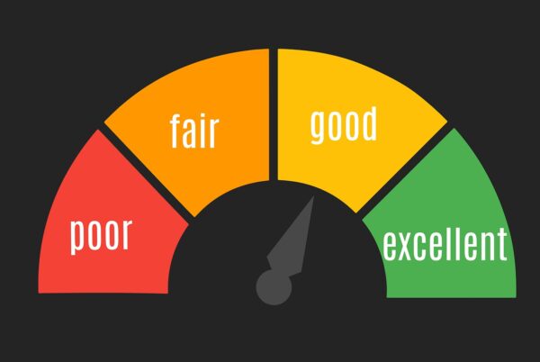 Meter with customer survey ratings on it