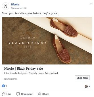 Facebook ecommerce conversion campaign ad