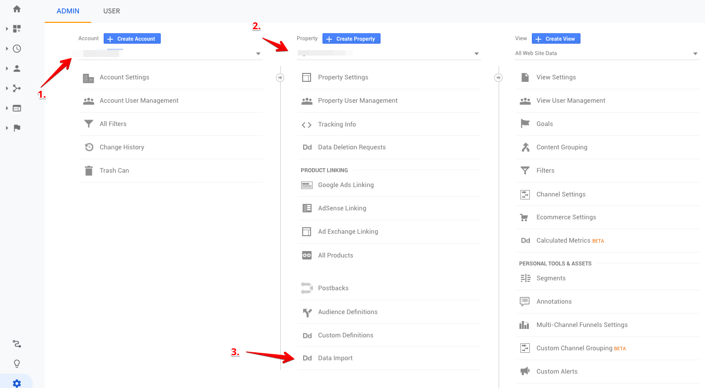 Create a Data Set in Google Analytics. 