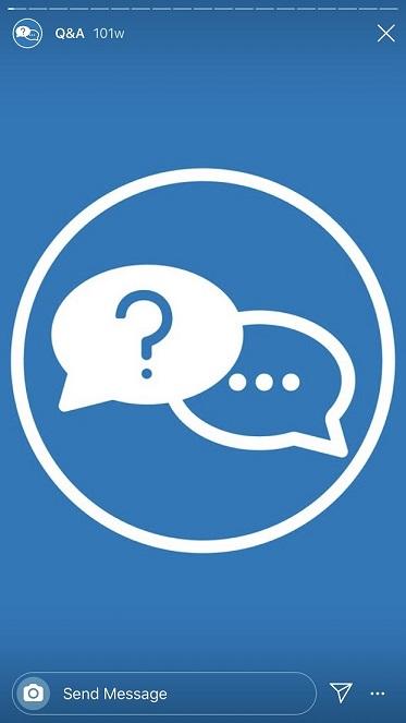 Instagram Story Highlights Q&A example from WordStream