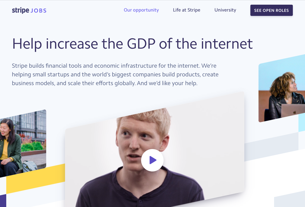 stripe employer brand content