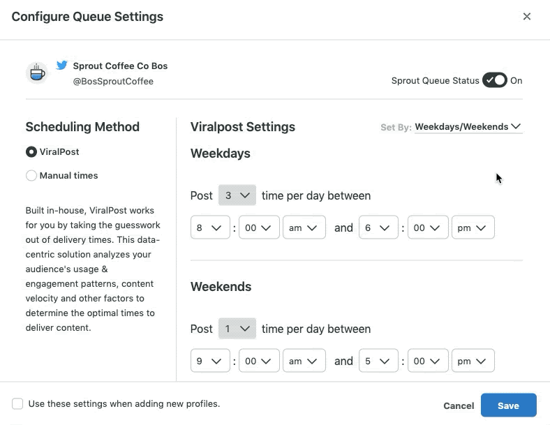 marketing automation social media schedule