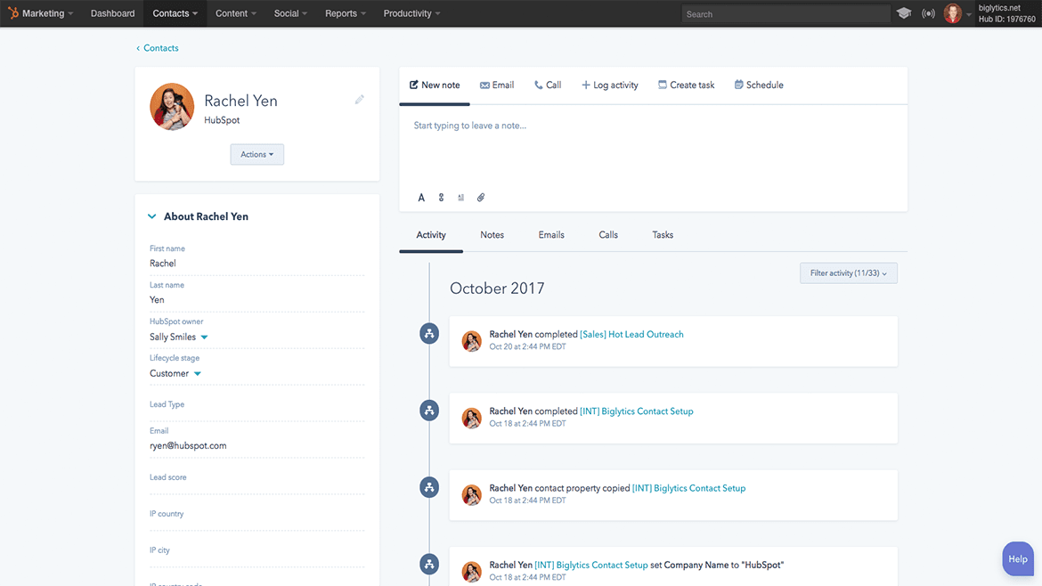 marketing automation hubspot crm