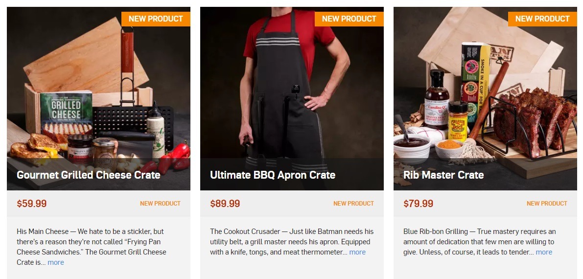 Man Crates successful online store example