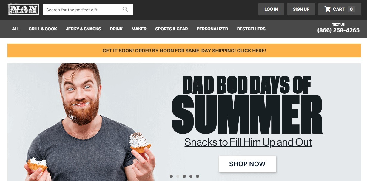 Man Crates successful online store example