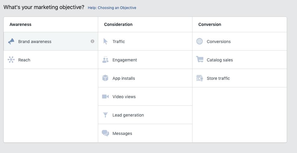 Facebook ad campaign