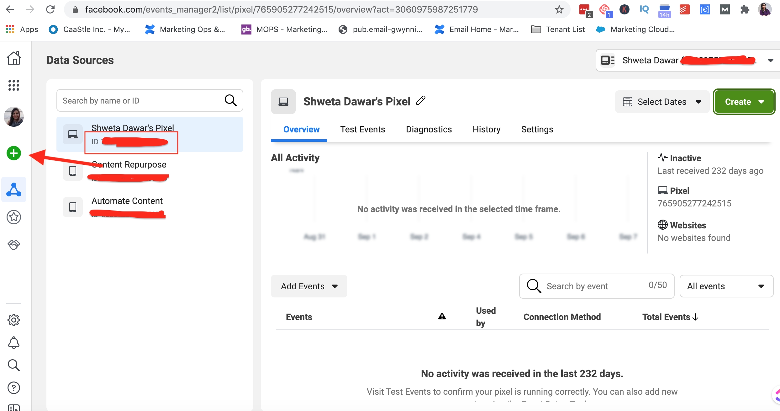 Create a new Facebook pixel
