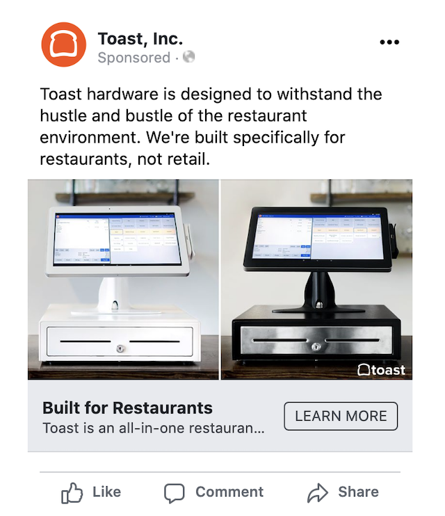 branding and advertising toast ad