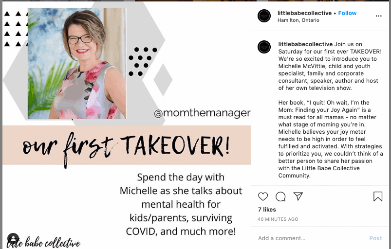 Instagram influencer marketing example.