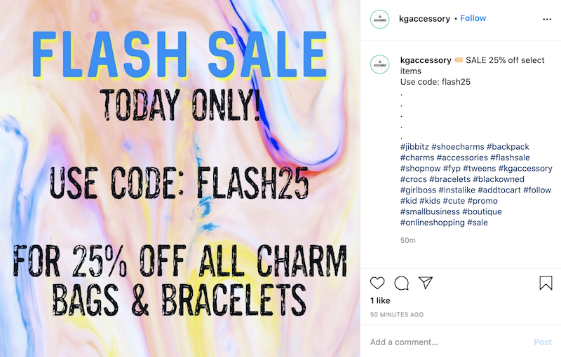 sales promotion examples flash sale promo code