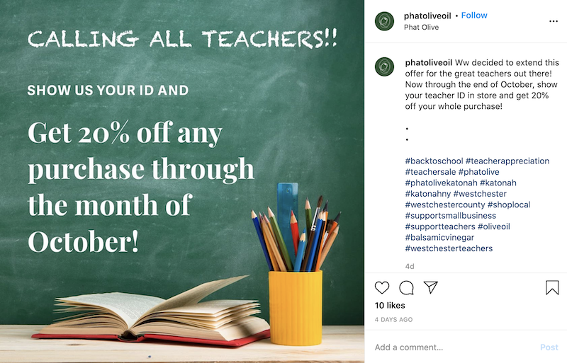 sales promotion examples teacher special