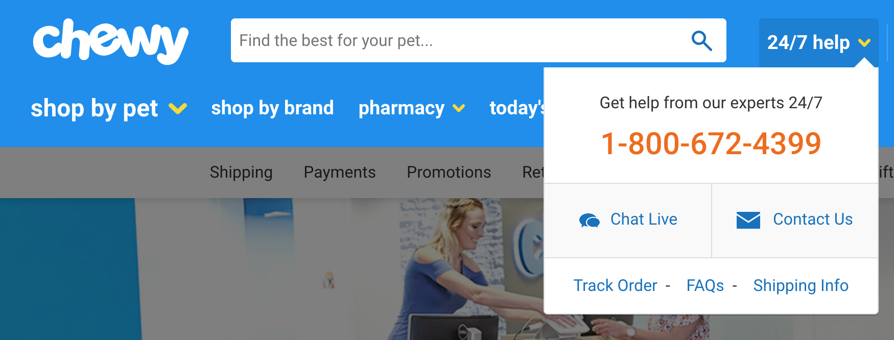 Chewy offers 24/7 customer service