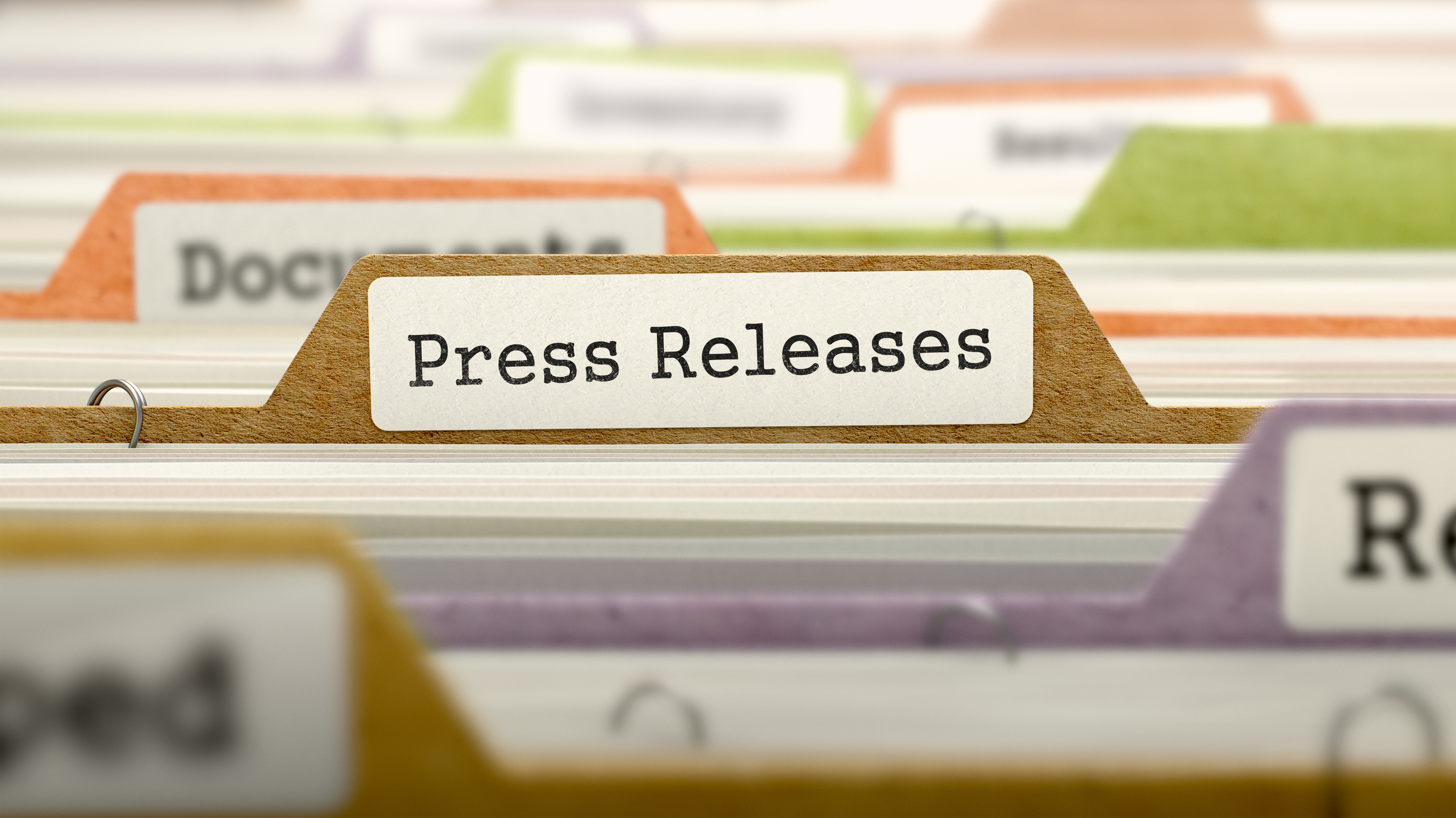 Press release organized in a file.