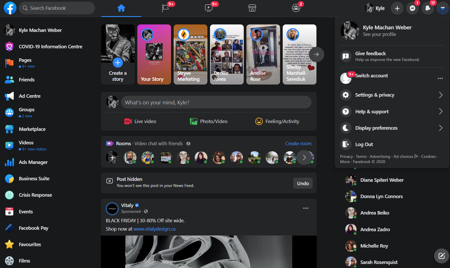Facebooks bloated user interface in 2020