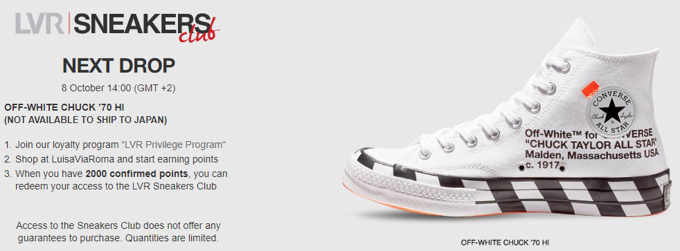 Italian luxury fashion giant LuisaViaRoma has quite possibly the most popular special interest groups in its loyalty program, called the Sneakers Club. With the benefit of early access, some sneakers go out of stock before they even hit the store shelves. 