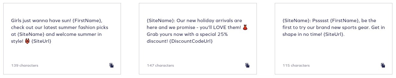 product launch sms example 222