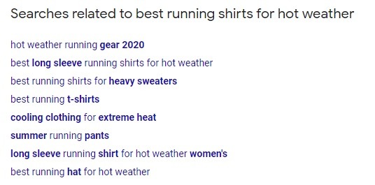 using google related to function for keyword research 
