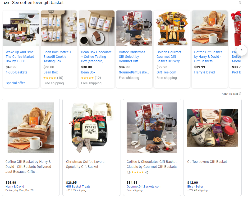 example of product ratings on Google shopping