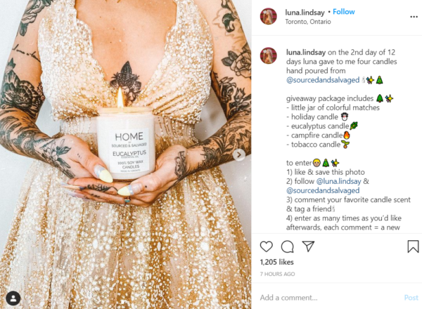12 days of christmas Instagram giveaway