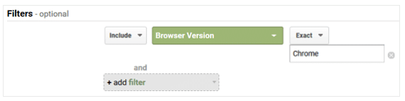 The final touch to creating a custom report in Google Analytics: add your filter(s).