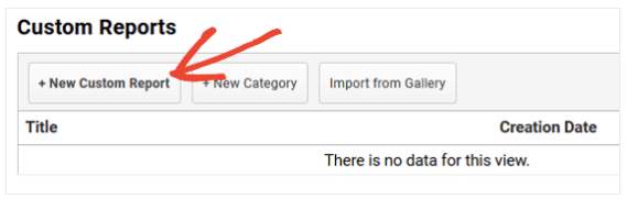 Be sure to name and save your report when creating a custom report in Google Analytics.