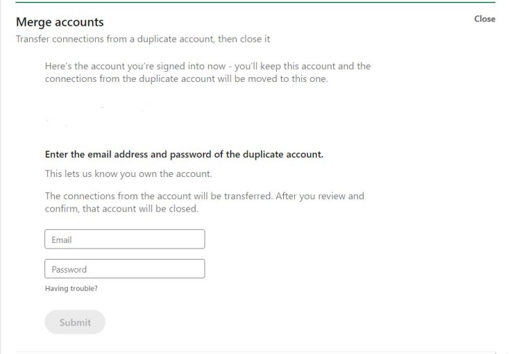 Merge Accounts