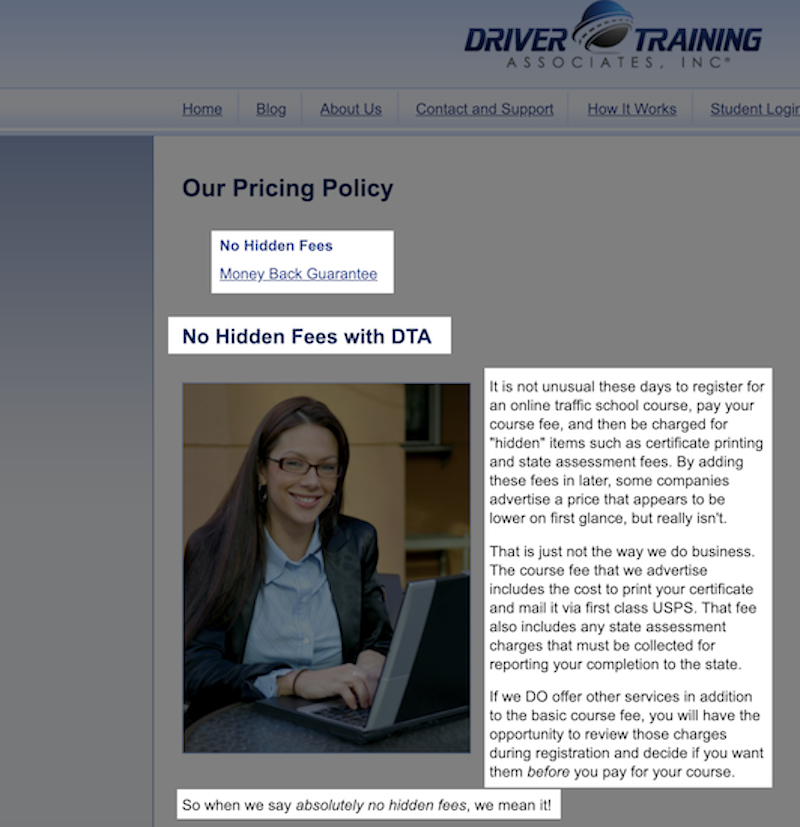 best words and phrases for marketing no hidden fees copy