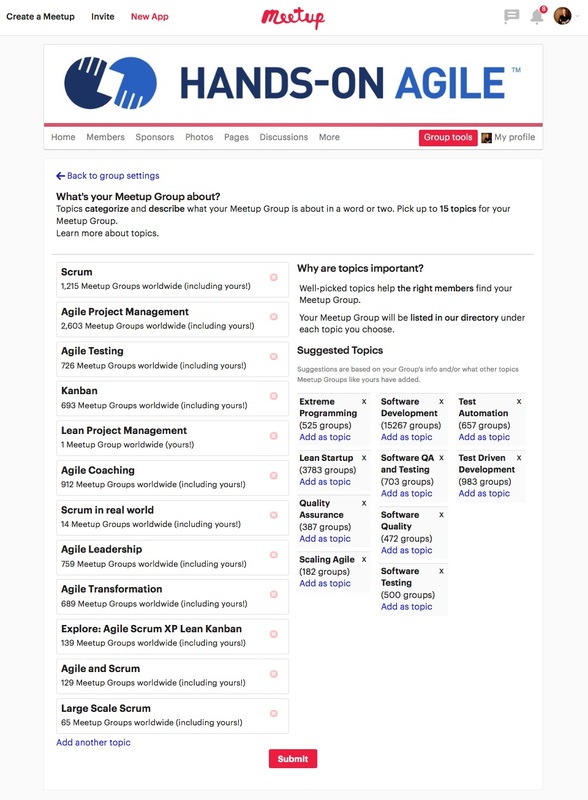 Browsing Meetup.com for organizers