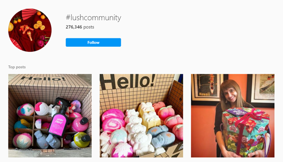 example of a branded hashtag