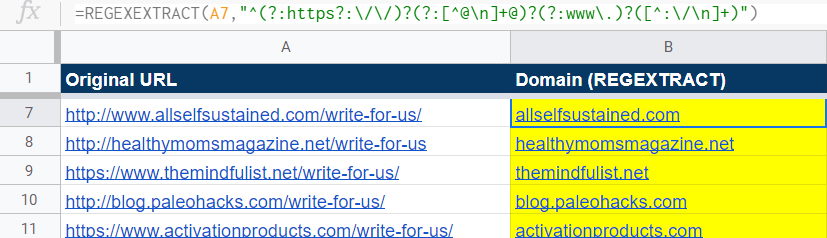 excel regextract