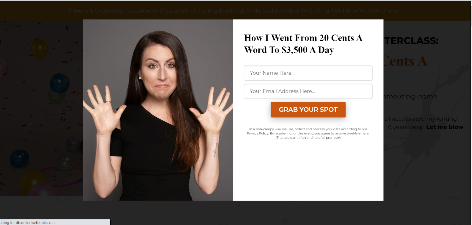 Lead Magnet - free webinar