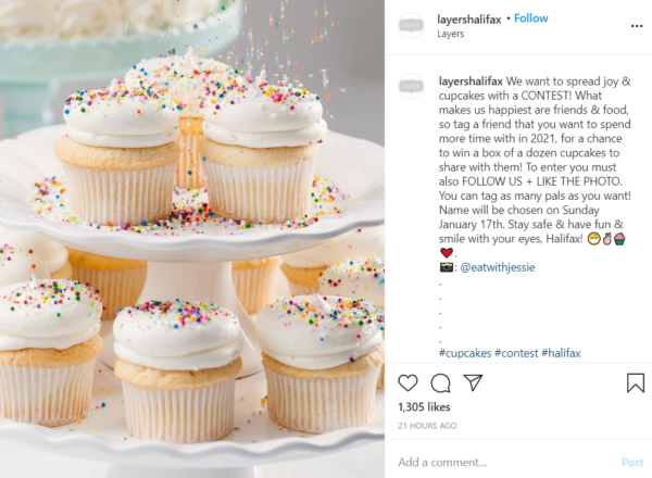 contest on Instagram