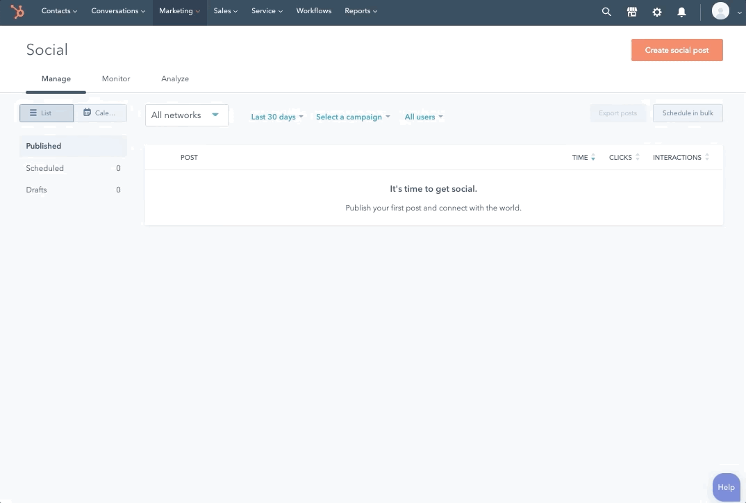 HubSpot Social Media