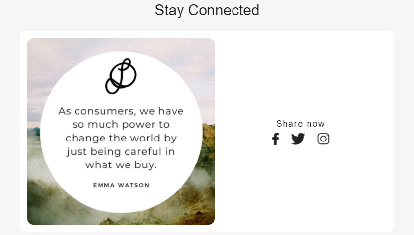 Promotional email by LastObject with a quote image and social media logos
