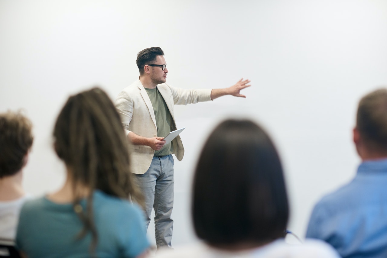 Man giving a presentation