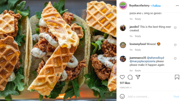 customers commenting on Lloyd Taco Shops post