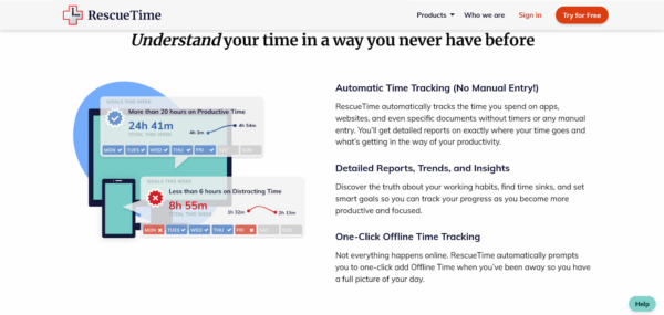 RescueTime website