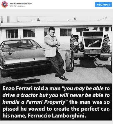 The Lamborghini-Ferrari Storytelling