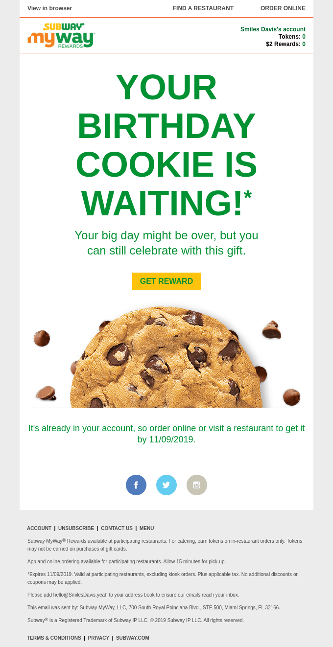 b2c email marketing campaigns subway