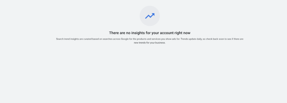 google ads insights sometimes have no insights