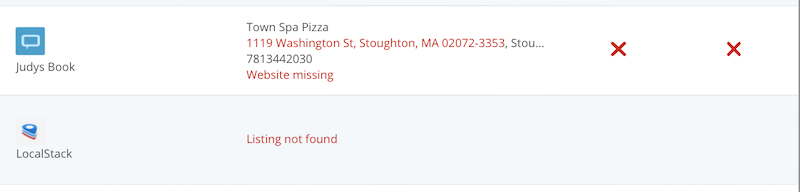 localiq online presence checker missing listings