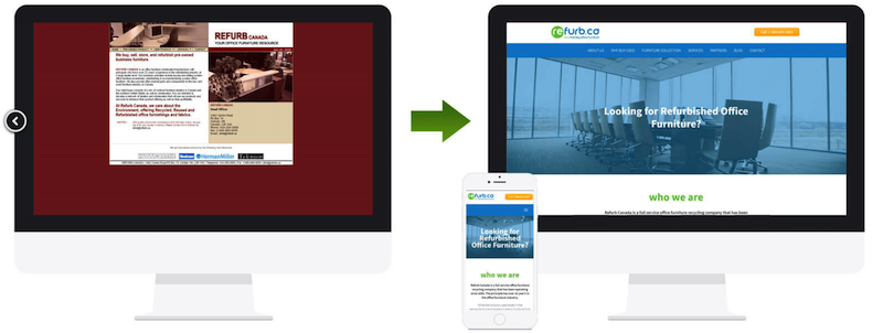 modern website needed to increase online presence