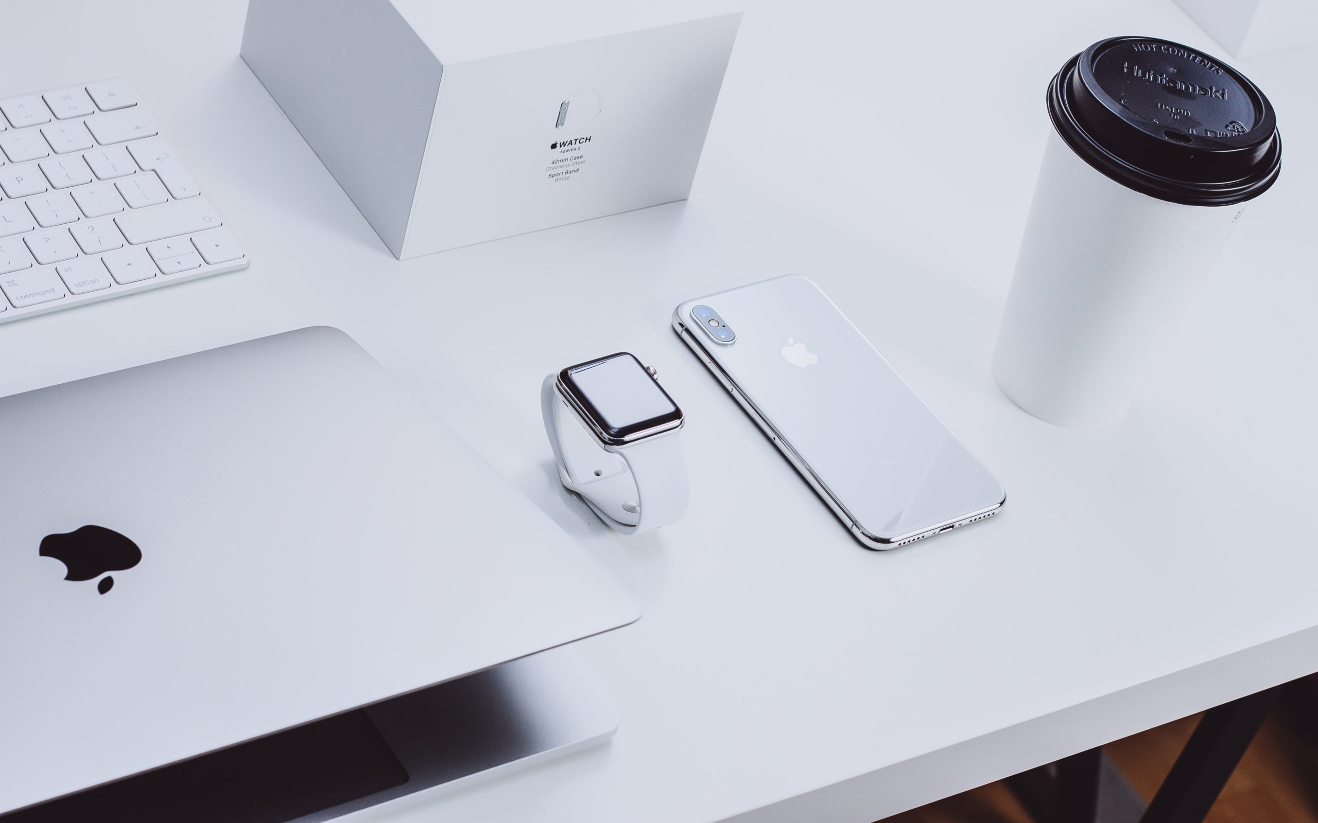 A collection of Apple devices