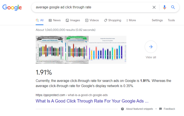 Zero Click Search Example