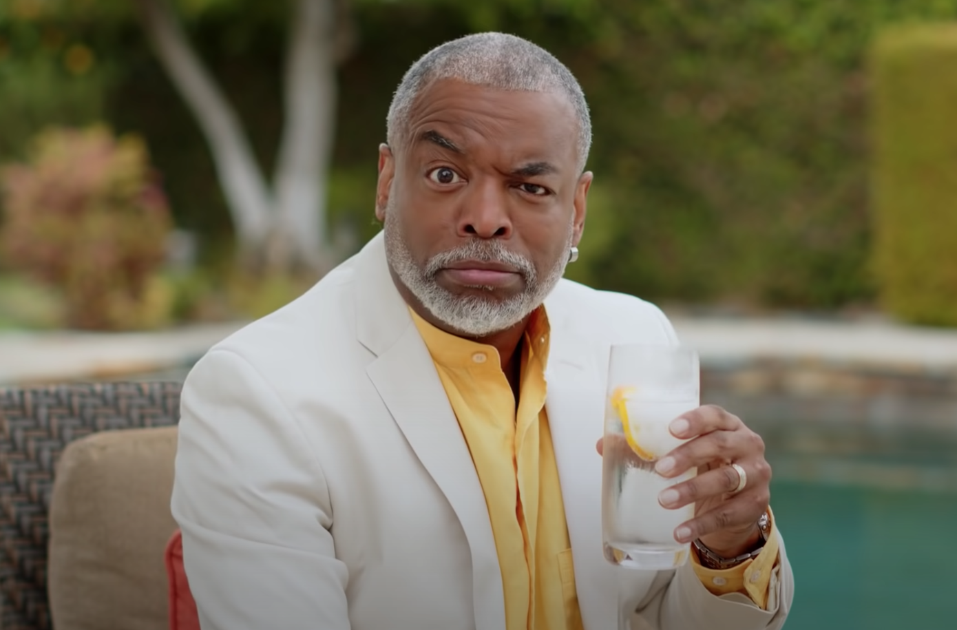 Ethos is the primary persuasive technique in advertising used in this Aviation Gin ad by LeVar Burton