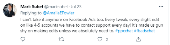 frustrated tweet about google ads three strikes policy