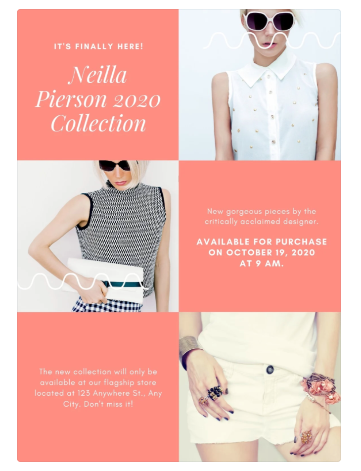 new product launch flyer example