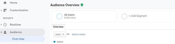 seo metrics—audience overview tab in google analytics