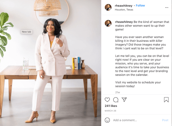 instagram post with hashtag #womeninbusinessrock
